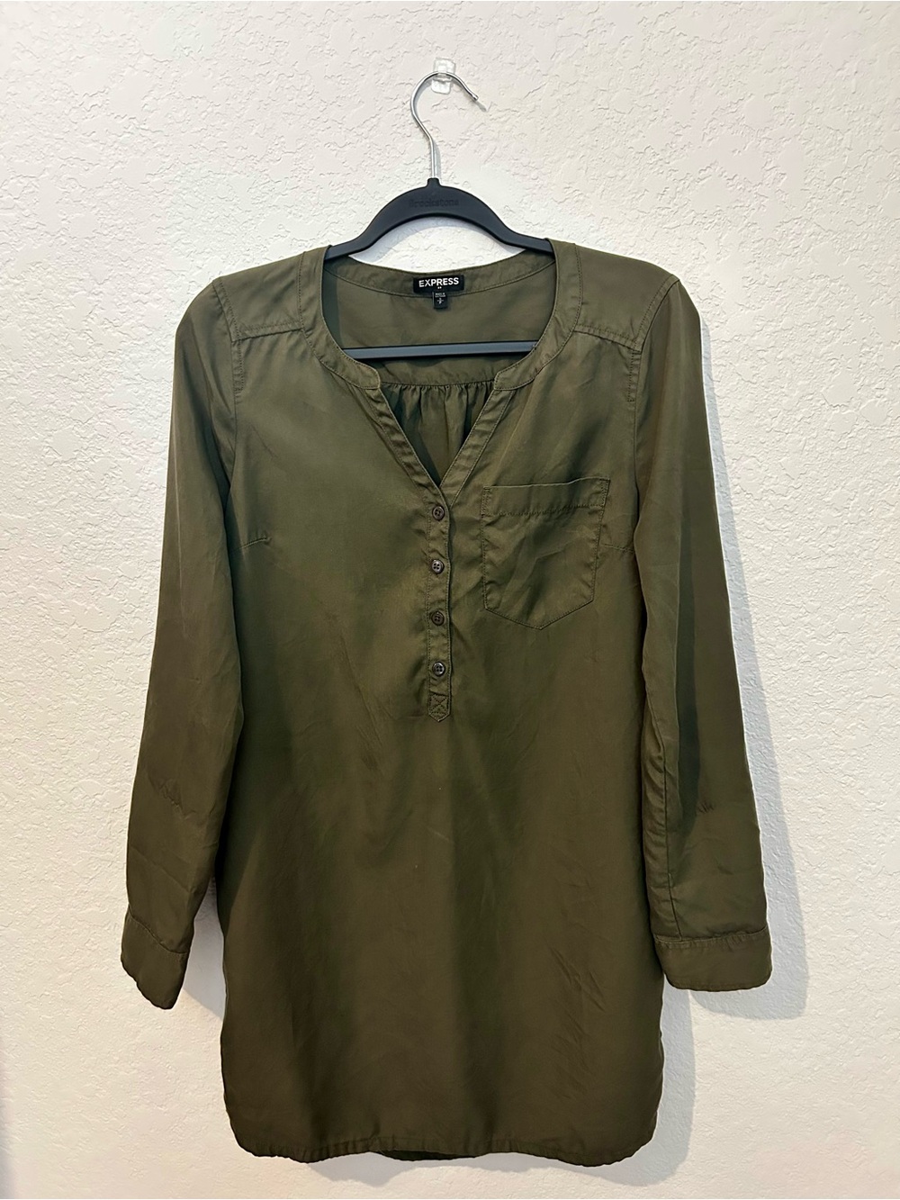 Express Olive Long Sleeve dress Size Small